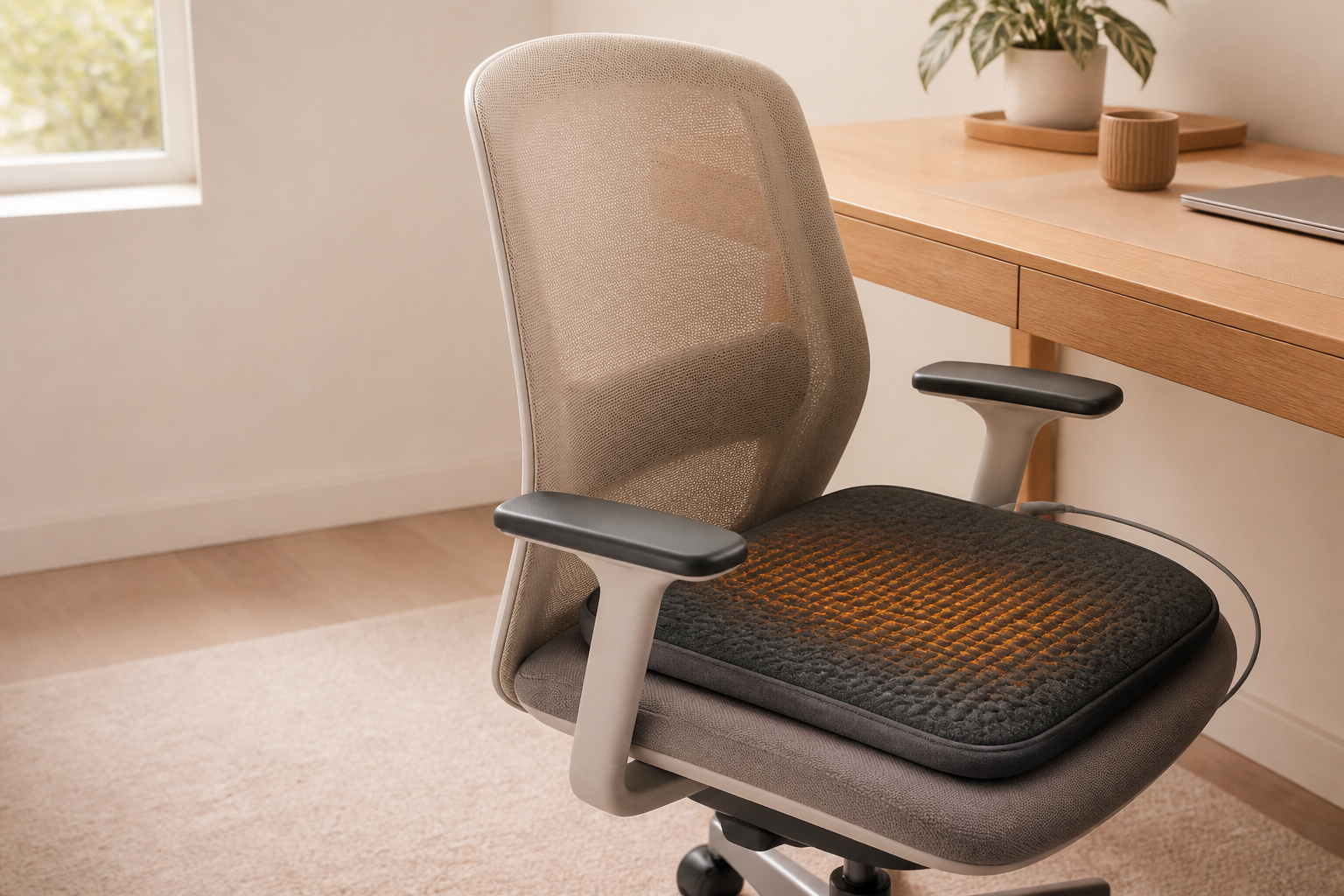 Short heated cushion